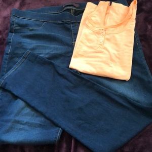 Jeans and tank top